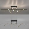 Leuchten Direkt Plafón LED Emanda moderno, curvas color latón, luz cálida 3000 Kelvin