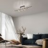 Leuchten Direkt Plafón LED Emanda moderno, curvas color latón, luz cálida 3000 Kelvin