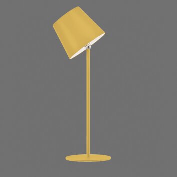 Leuchten Direkt lámpara de mesa LED BOTERIA amarilla, ajustable, 3000 Kelvin cálida