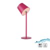 Leuchten Direkt lámpara de mesa BOTERIA rosa, pantalla orientable, LED 3000 Kelvin cálida