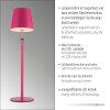 Leuchten Direkt lámpara de mesa BOTERIA rosa, pantalla orientable, LED 3000 Kelvin cálida