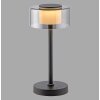 Paul Neuhaus lámpara de mesa RIKA LED, pantalla cilíndrica, memoria, 3000 Kelvin cálida
