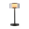Paul Neuhaus lámpara de mesa RIKA LED, pantalla cilíndrica, memoria, 3000 Kelvin cálida