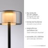 Paul Neuhaus lámpara de mesa RIKA LED, pantalla cilíndrica, memoria, 3000 Kelvin cálida