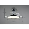 Reality Ventilador LED Kasfjord, temperatura de color regulable 2700-6500 Kelvin