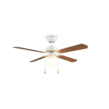 Reality Ventilador de techo Hammerfest con aspas anchas y 3 velocidades y cuerpo blanco