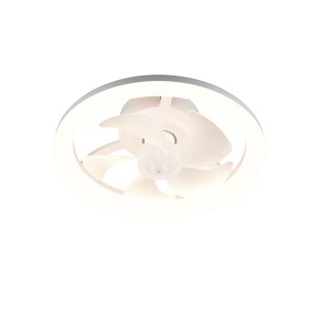Reality Ventilador de techo LED Pajala, temperatura de color regulable 2700-6500 Kelvin