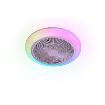 Reality Ventilador de techo Holmsund, regulable con mando, RGB, CCT 3000-6500 Kelvin