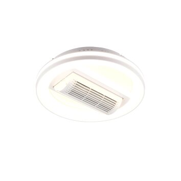 Reality Ventilador LED Kurula, temperatura de color regulable 2700-6500 Kelvin, mando