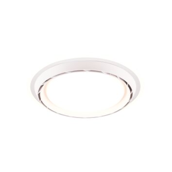 Reality ventilador LED Saarela blanco, regulable con mando, luz 3000/4000/6500 Kelvin