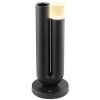 Brilliant lámpara de mesa Sayu LED cilíndrica, pantalla negra, 2700 Kelvin blanco cálido