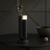 Brilliant lámpara de mesa Sayu LED cilíndrica, pantalla negra, 2700 Kelvin blanco cálido