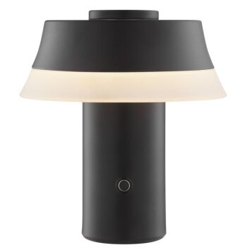 Brilliant LED lámpara de mesa Kinich, pantalla cónica blanca, blanco cálido 2700 Kelvin