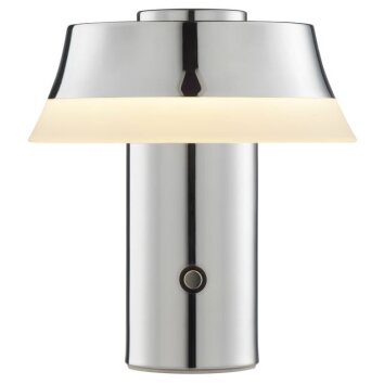 Brilliant Leuchten lámpara de mesa cónica LED Kinich, blanca, luz cálida, 2700 Kelvin
