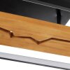 Brilliant Plafón rectangular LED Thunder con panel de madera oscura, luz cálida a 3000 Kelvin