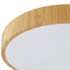 Brilliant Plafón LED Teranon, borde plano color madera clara, 3000 Kelvin blanco cálido