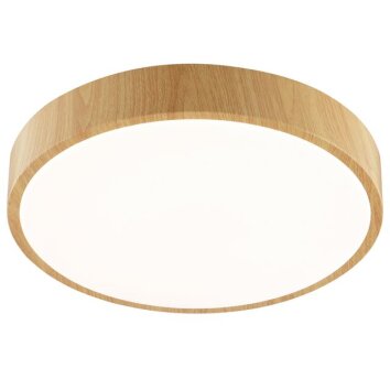 Brilliant Plafón LED Teranon, borde plano color madera clara, 3000 Kelvin blanco cálido