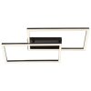 Brilliant plafón LED rectangular Jorvic con dos marcos negros superpuestos