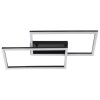 Brilliant plafón LED rectangular Jorvic con dos marcos negros superpuestos