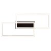 Brilliant plafón LED rectangular Jorvic con dos marcos negros superpuestos