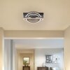 Brilliant plafón LED Pedley, aros concéntricos, pantalla negra, luz cálida 3000 Kelvin