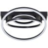 Brilliant plafón LED Pedley, aros concéntricos, pantalla negra, luz cálida 3000 Kelvin