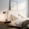 Brilliant Aplique de pared moderno Vigolo, orientable, interior dorado, 3000 Kelvin cálido