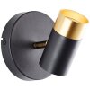 Brilliant Aplique de pared moderno Vigolo, orientable, interior dorado, 3000 Kelvin cálido