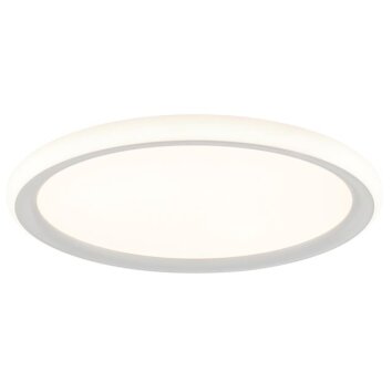 Brilliant Plafón LED Carloz redondo y blanco, con memoria y luz cálida de 3000 Kelvin