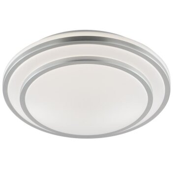 Brilliant plafón LED Luciano, redondo con relieves circulares, 4000 Kelvin blanco neutro