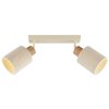 Brilliant Foco de techo doble Arlo, orientable, con pantallas cilíndricas beige