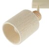 Brilliant Foco de techo doble Arlo, orientable, con pantallas cilíndricas beige