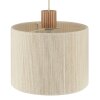 Brilliant Leuchten Lámpara colgante lineal Arlo con 3 pantallas cilíndricas beige