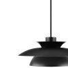 Brilliant lámpara colgante Appia de estilo moderno con doble pantalla cónica negra