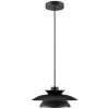 Brilliant lámpara colgante Appia de estilo moderno con doble pantalla cónica negra