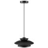 Brilliant lámpara colgante Appia de estilo moderno con doble pantalla cónica negra