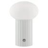 Brilliant Lámpara de mesa LED Venti, pantalla oval blanca, 3000 Kelvin, luz cálida