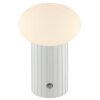 Brilliant Lámpara de mesa LED Venti, pantalla oval blanca, 3000 Kelvin, luz cálida
