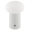 Brilliant Lámpara de mesa LED Venti, pantalla oval blanca, 3000 Kelvin, luz cálida