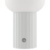 Brilliant Lámpara de mesa LED Venti, pantalla oval blanca, 3000 Kelvin, luz cálida