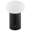 Brilliant lámpara de mesa LED Venti con base acanalada, luz cálida 3000 Kelvin