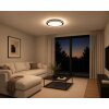 Brilliant plafón LED Pederson, plano y redondo, negro, color ajustable 2700-6500 Kelvin
