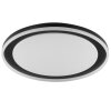 Brilliant plafón LED Pederson, plano y redondo, negro, color ajustable 2700-6500 Kelvin