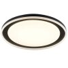 Brilliant plafón LED Pederson, plano y redondo, negro, color ajustable 2700-6500 Kelvin