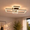 Brilliant LED plafón geométrico Jorvic, pantalla negra, 3000 Kelvin blanco cálido
