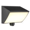 Brilliant Aplique solar de pared Sierra, cuña negra, luz ajustable 2700-6500 Kelvin
