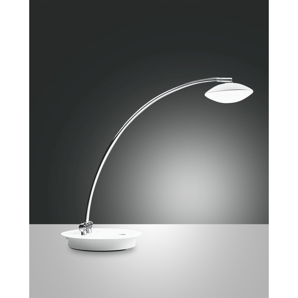 Fabas Luce Hale Lámpara de Mesa LED Cromo, Blanca, 1 luz main product photo
