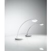 Fabas Luce Hale Lámpara de Mesa LED Cromo, Blanca, 1 luz