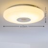 HEMLO Lámpara de Techo LED Blanca, 1 luz, Mando a distancia, Cambia de color