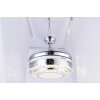 Globo CABRERA Ventilador LED Níquel-mate, 1 luz, Mando a distancia